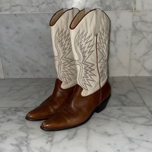 Cowboy Boot 7 Matisse White Tan - Coastal Cowgirl